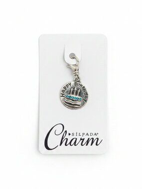 NEW C2106 Silpada Sterling Silver "Happy Birthday" Cake Charm